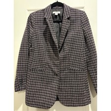 Liz Claiborne Black tan  White Tweed Blazer
