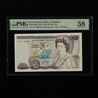 1970 80 Great Britain Bank of England 20Pounds Pick#380b PMG 58 Choice About UNC