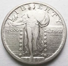 1917 Standing Liberty Silver Quarter Type 2 VF Details, 25C coin
