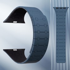 Magnetic Rubber Watch Band Strap For Apple Watch Series 11/10/9/8/7/6/SE/5/4/3