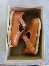 Vintage 1980s Step And Stride Baby Toddler First Shoes Brown 2 D 454-KKL BIN AT