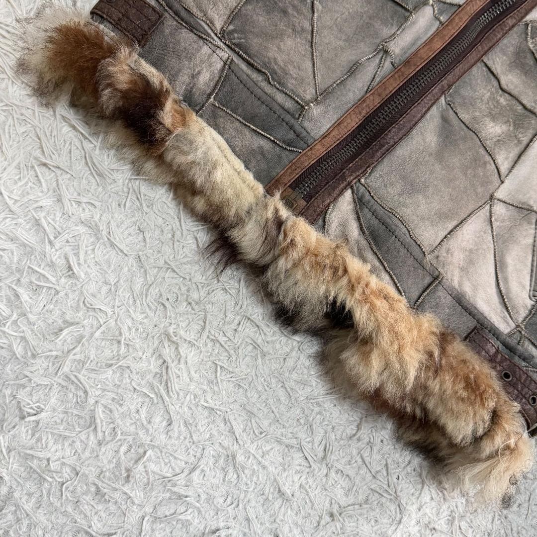 Avirex B-3 Patchwork Shearling Flight Jacket M Le… - image 7