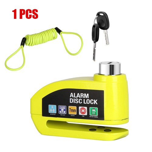 2X Motorcycle Bicycle Anti-theft Wheel Disc Brake Lock Security Alarm Waterproof