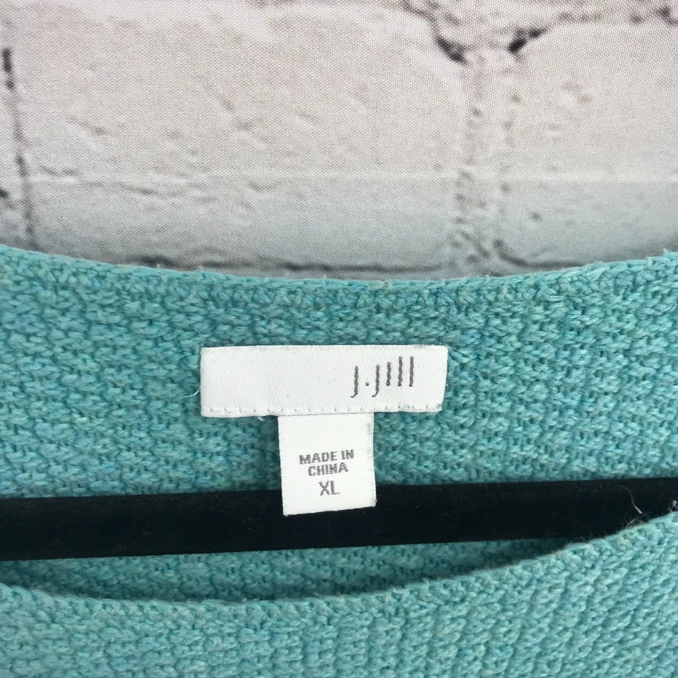 J Jill Top Mujer Extra Grande Azul Suéter Manga Larga Informal Básico Tejido Foto 2 de 4