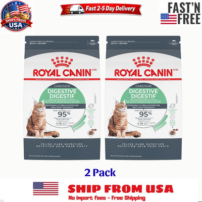 2 Pack Royal Canin Feline Care Nutrition Digestive Care Adult Dry Cat Food, 6 lb