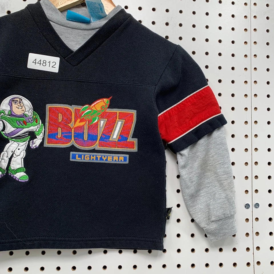 Moletom Vintage Toy Story 2 Jovens Meninos Tamanho 6 Buzz Lightyear Bordado - Imagem 3 de 4