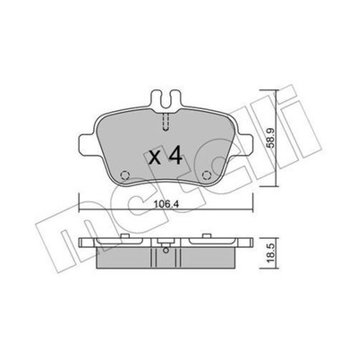 METELLI Bremsbeläge hinten für Mercedes-Benz A-Klasse B-Klasse Infiniti Q30