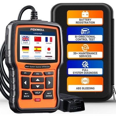 Foxwell NT510 Elite For Mercedes OBD2 Scan Tool Bidirectional Reset