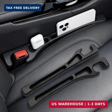 Car Seat Gap Filler 2-Pack Black, Dual-Function Fill-and-Store Car Organizer, Se
