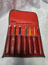 Vintage Snap-on Nd-1070k Nutdriver Set With Vinyl Case Underlined Logo