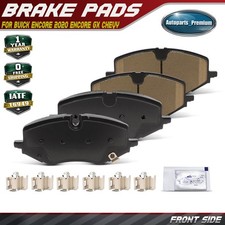 4x Front Ceramic Brake Pads with Hardware for Buick Encore 2020 Encore GX Chevy