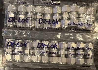#ad #ad DK Lok 3 8in Tube OD Tube Union 316SS Double Ferrule High Pressure Tube Fitting $105.00
