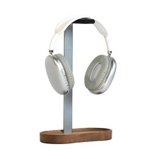 Wood Headphone Stand Desk Headset Holder Storage Base Gaming Music