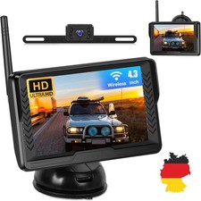 4.3" Auto Rückfahrkamera mit LCD Monitor LKW Bus Funk Kabellos Rückseiten Kamera