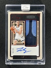 2024-25 Panini One And One Zach Edey Jumbo Ruby RC Jersey Patch Auto RPA /25