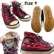 Retro Keds Looney Tunes WB High-Top Baseball Canvas Sneaker 90's VINTAGE Sz 9