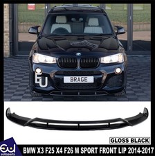 F�R BMW X3 F25 X4 F26 M SPORT FRONTLIPPE SPLITTER SPOILER GLANZ SCHWARZ 2014-2017
