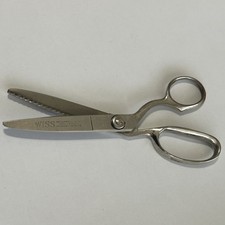 Vtg WISS Pinking Shears 9" Newark NJ Made in USA Fabric Sewing Scissors Zig Zag