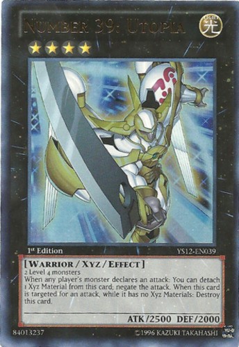 Number 39: Utopia - YS12-EN039 - Ultra Rare - 1st Edition Damaged