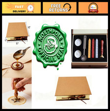 Complete Wax Seal Stamp Kit - Rosewood Handle, Wax Beads, Melting Spoon  Perfec