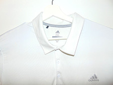Adidas Short Sleeve Golf Polo Shirt Size 2XL Polyester White Logo