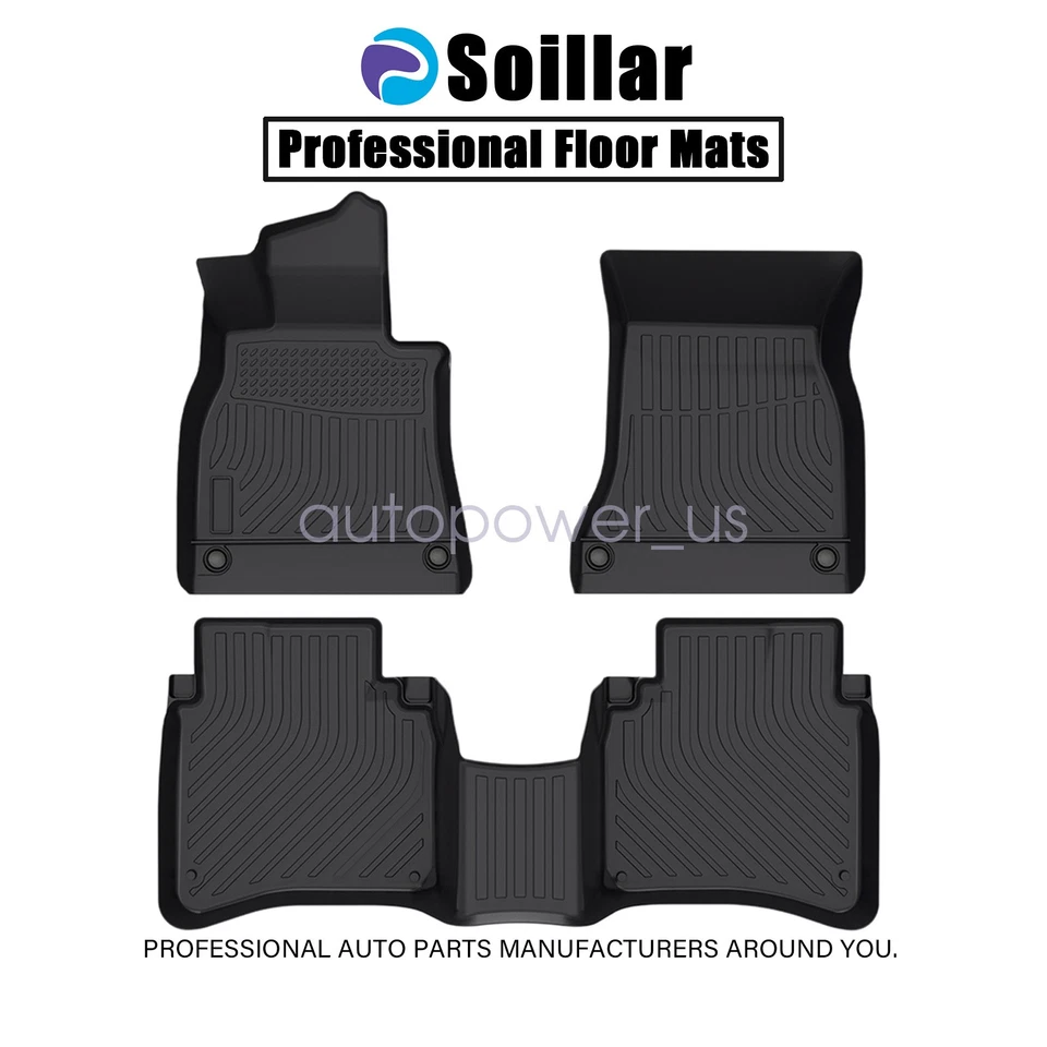 Alfombrillas forros negras para todo tipo de clima TPE para Mercedes-Benz Clase S W222 2014-2020 Foto 2 de 4