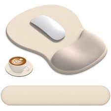 Ergonomic Mouse Pad and Keyboard Wrist Rest, 3-in-1 Memory Foam Wrist Rest fo...
