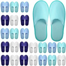 Geyoga 24 Pairs Disposable Slippers for Guests Bulk 2 Sizes Cotton Soft Spa Hote