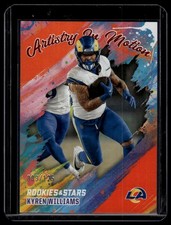 Kyren Williams 2025 Panini Rookies & Stars Artistry in Motion Orange 3/125