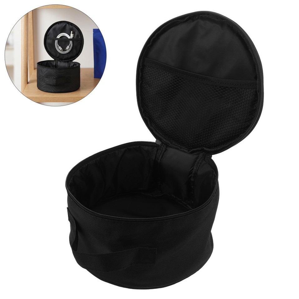 Black Fan Storage Bag Waterproof Oxford Fabric Carrying Case with Mesh ...