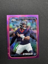 2024 Topps Chrome Football -  C.J. Stroud #83 Pink Refractor Houston Texans