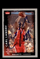 Signed Basketball Card Auto Carl Landry 2008-09 Fleer #134 Houston Rockets