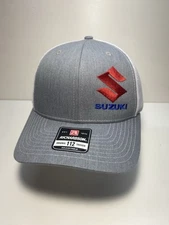 🔥 Suzuki Logo Hat, Mesh Trucker Cap, Embroidered Motorcycle, ATV, Car, Truck