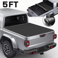 5FT Roll-up Soft Truck Bed Tonneau Cover for 2020-2025 Jeep Gladiator Waterproof