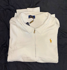 Pullover Viertel-Reißverschluss Logo Weiß G...