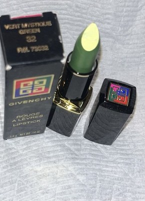 Givenchy Vintage & Rare 32 Vert Mystique Green Lipstick Metallic Green