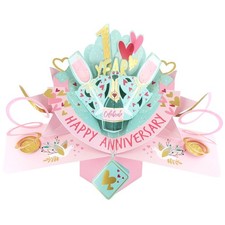 Anniversary Any Milesone Base Pop-Up Greeting Card Second Nature 3D Pop Up Cards