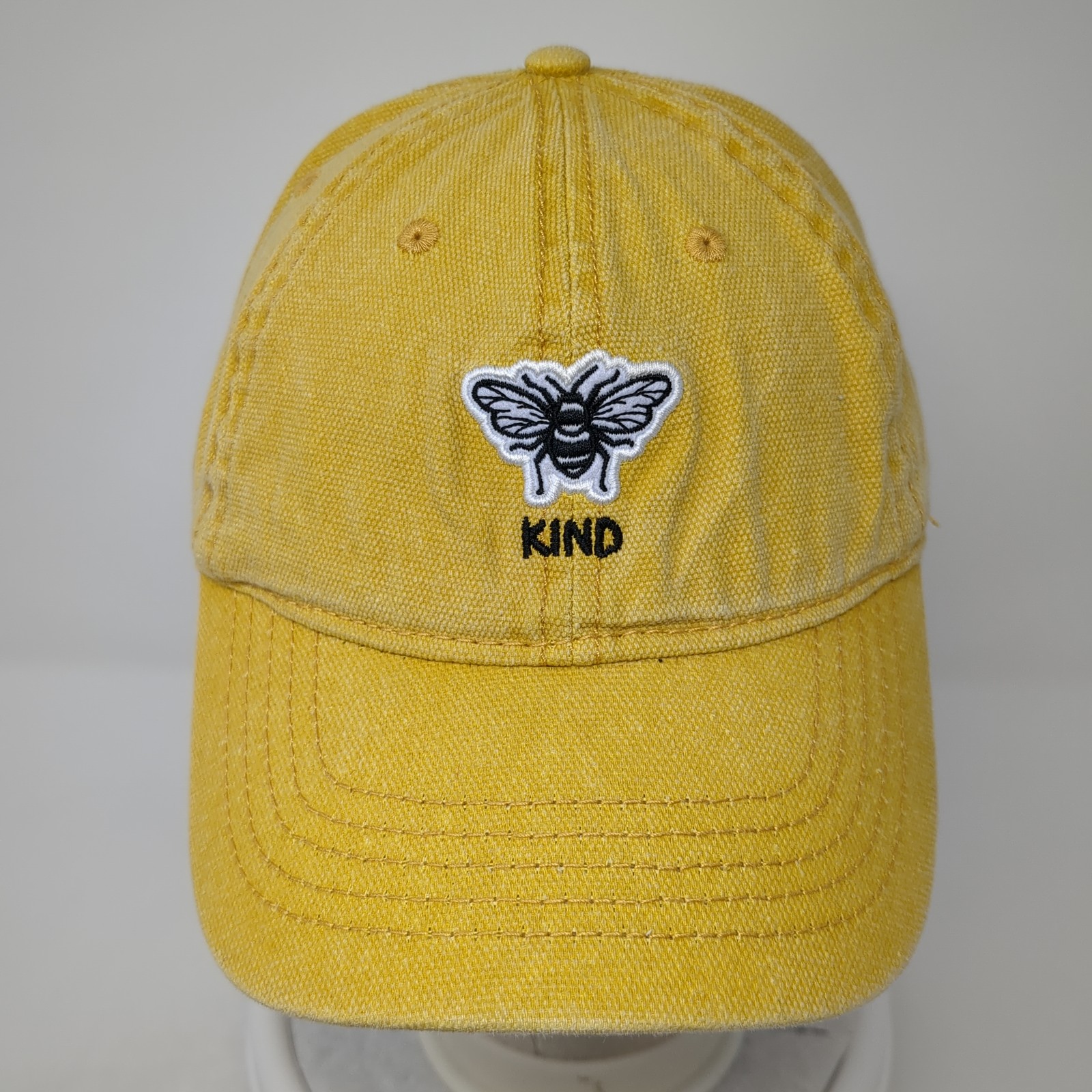 Bee Kind Slideback Hat Solid Yellow One Size Adju… - image 2