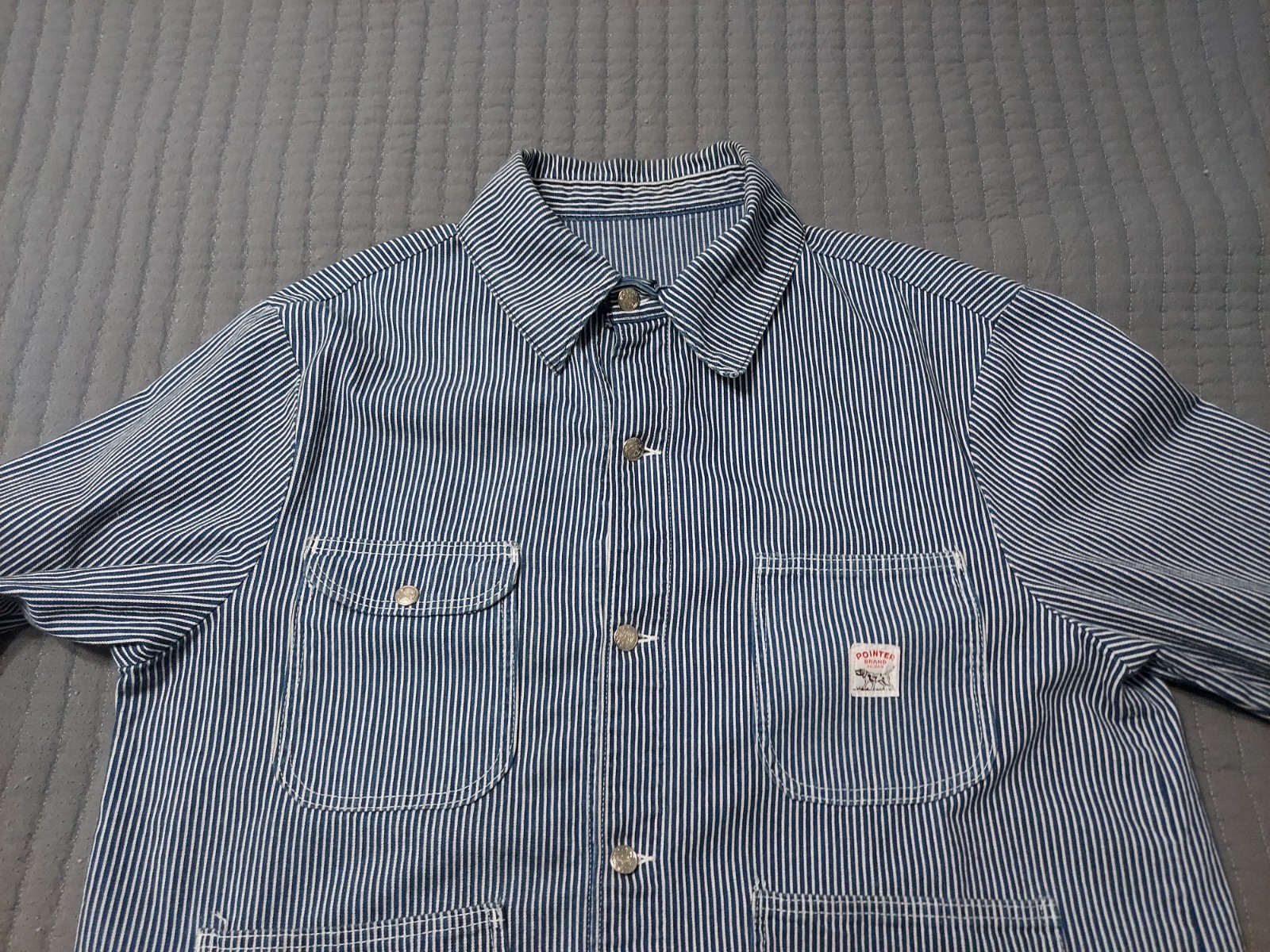 Pointer Brand Hickory Stripe Work Jacket   Mens XL - image 3