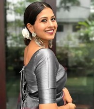 Designer Sari Bollywood Bridal Silk Saree Blouse South Indian Party Wear Saree