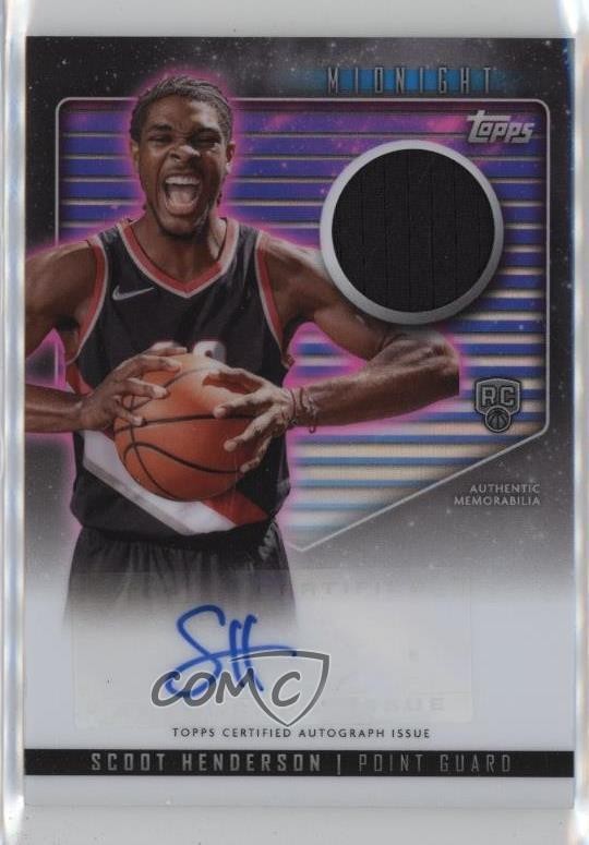 2023-24 Topps Midnight Rookie Jersey Auto Scoot Henderson #RJA-SH Auto RC 05ja