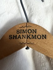 Simon Shankmon 175 S Broad St Trenton, NJ Tailor Suit Wood Clothes Coat Hanger