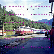 6x6 Color DIA +DATEI Bundesbahn Glaszug BR 491 Hochzirl mit 113 309