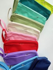 Fabric Pencil Case with Handle   Double Zipper Pockets