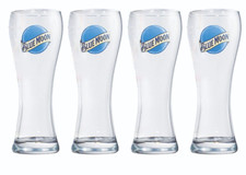 Blue Moon 4 x Wheat Beer Glasses Huge  650/425ml BNWOT  CANADA  MAN CAVE BNWOB