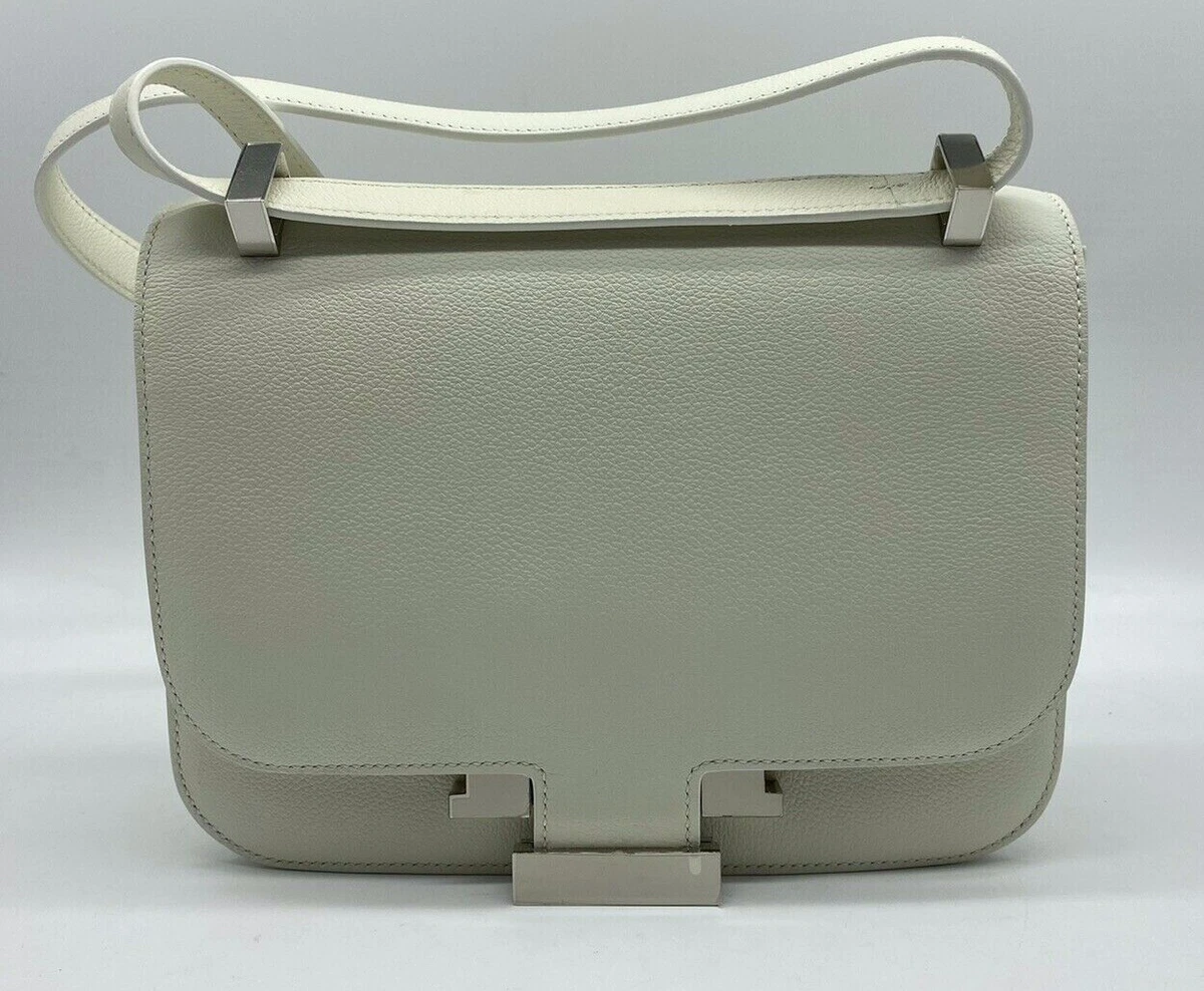 HERMÉS CONSTANCE III VEAU EVERCOLOR SIZE 24. COLOR BLANC / IVORY NEW