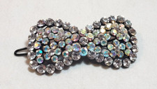 Rhinestone Barrette BOW  2" beautiful bling 