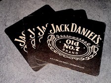 X4 BEER MAT - JACK DANIELS WHISKY - OLD No.7