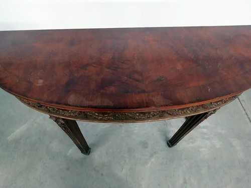 Adams Style Demilune Console Table - Picture 5 of 9