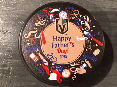 RARE VEGAS GOLDEN KNIGHTS HAPPY FATHER'S DAY 2018 T-MOBILE EXCLUSIVE LE PUCK 